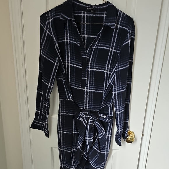 Club Monaco Black and White Plaid Dress - Picture 1 of 5